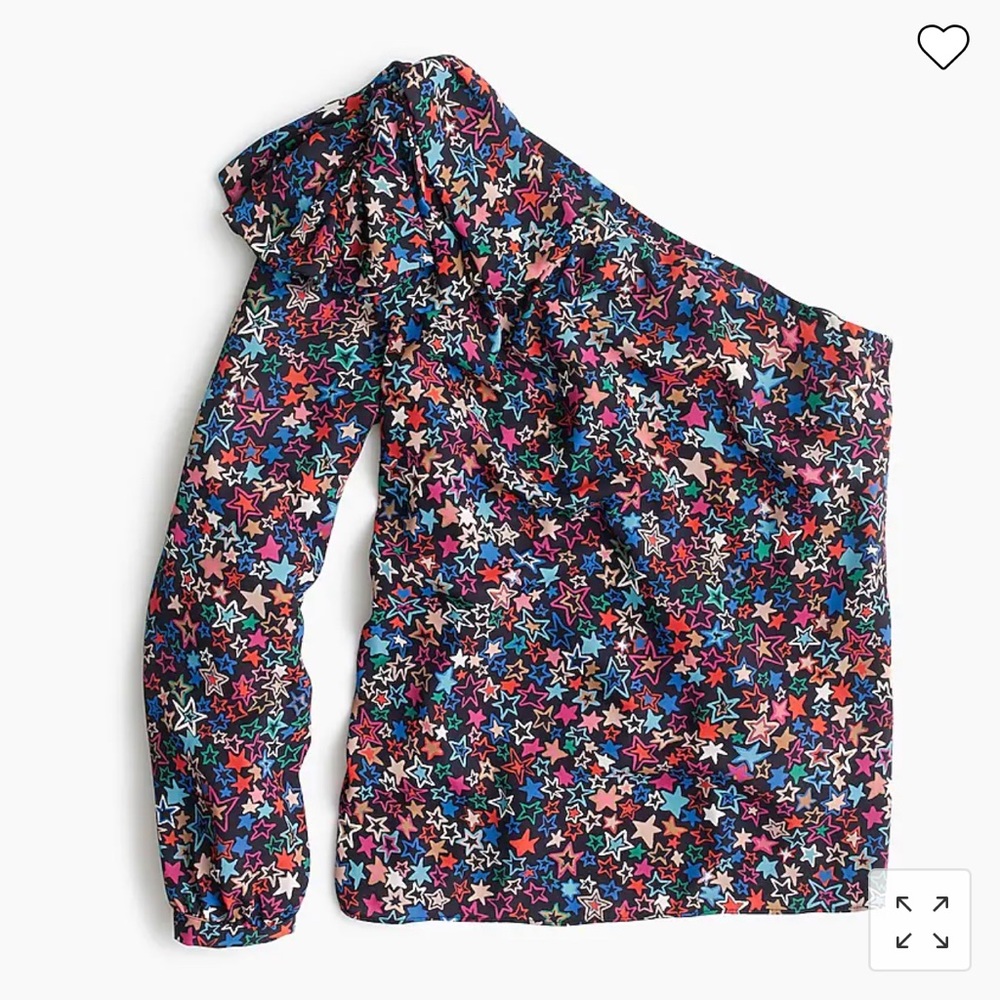 J. Crew kaleidoscope star print blouse size 12 NWOT - Picture 2 of 6